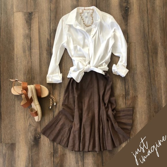 Dalia Collection Dresses & Skirts - Dalia Collection Brown Skirt